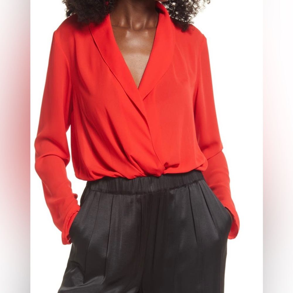 Nordstrom Open Edit Wrap Bodysuit Size Medium In … - image 1